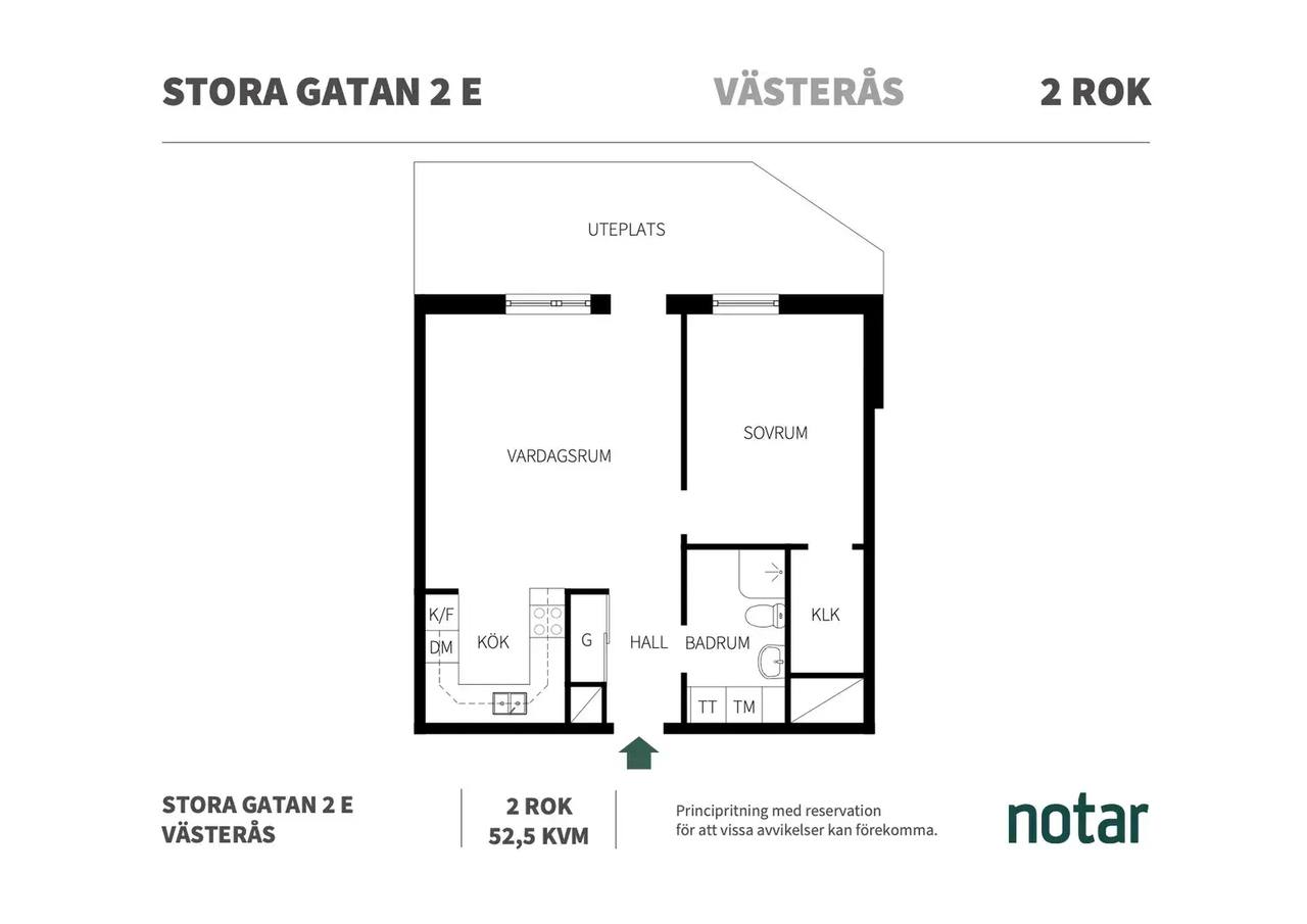 Floor plan for Stora Gatan 2E