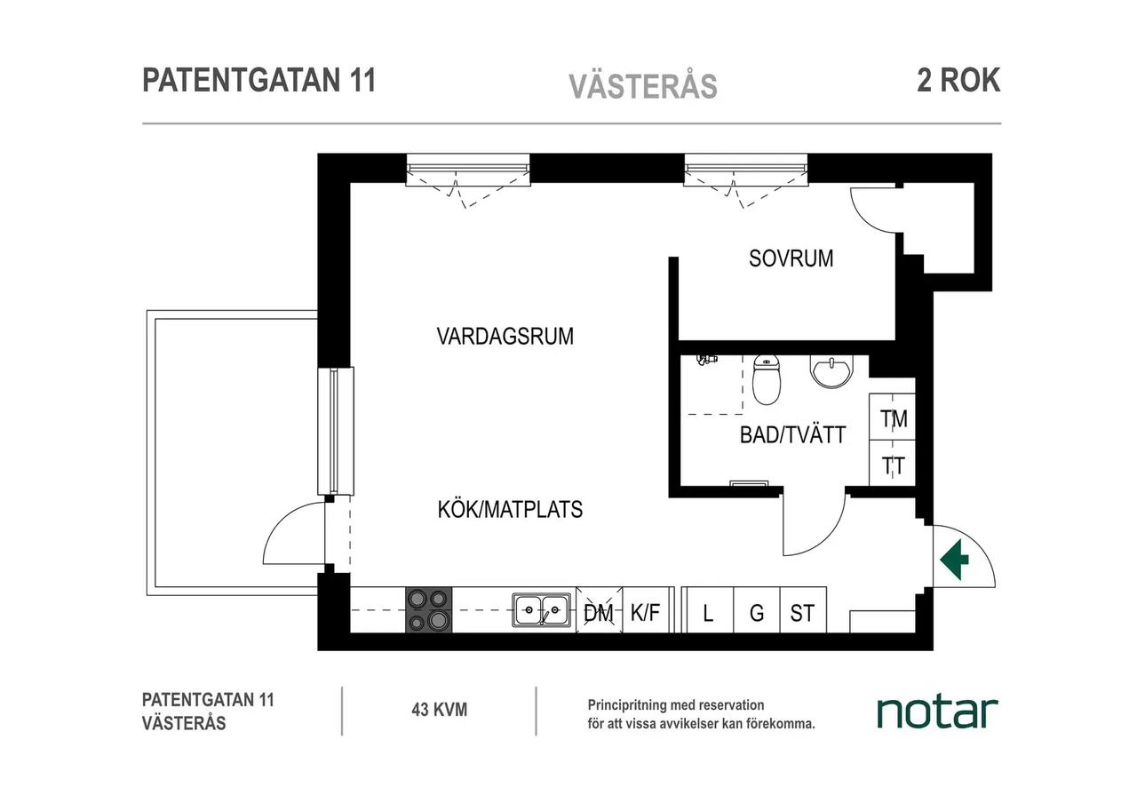 Planritning för Patentgatan 11
