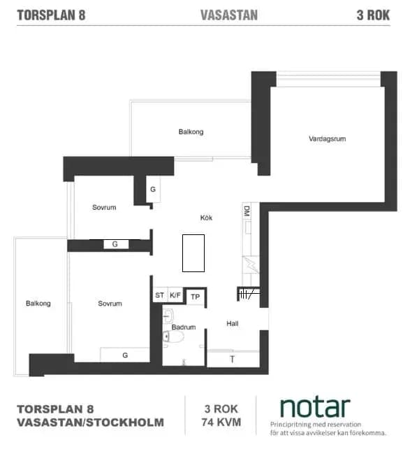 Floor plan for Torsplan 8