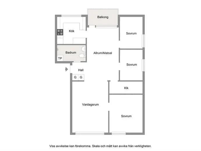 Planritning för Svanholmsvägen 2B