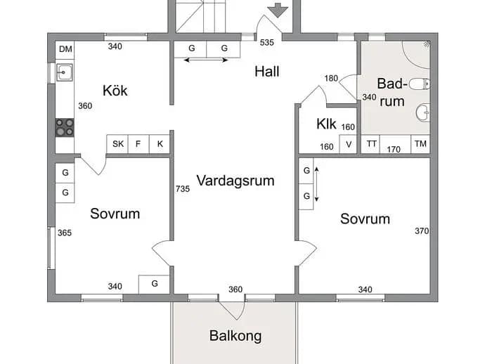 Planritning för Orienteringsstigen 33B