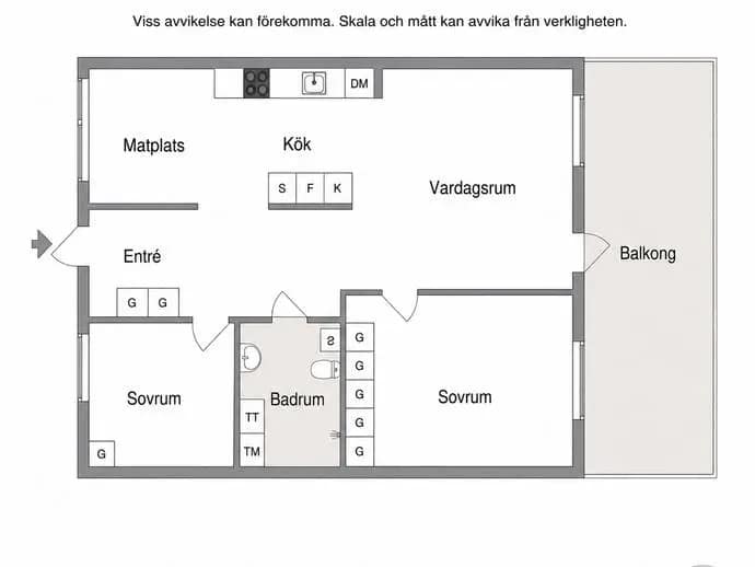 Floor plan for Tellusgatan 33C