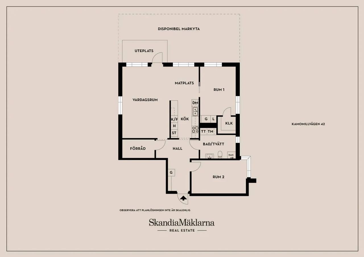 Floor plan for Kamomillvägen 42