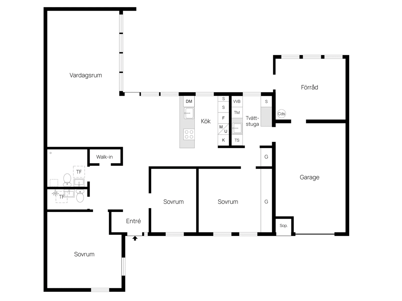 Floor plan for Snöbärsgatan 16