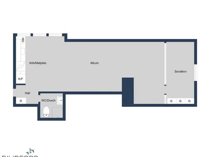 Floor plan for Rosengatan 2