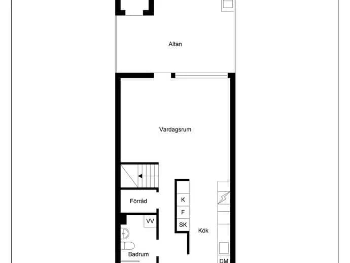 Planritning för Körvelvägen 39