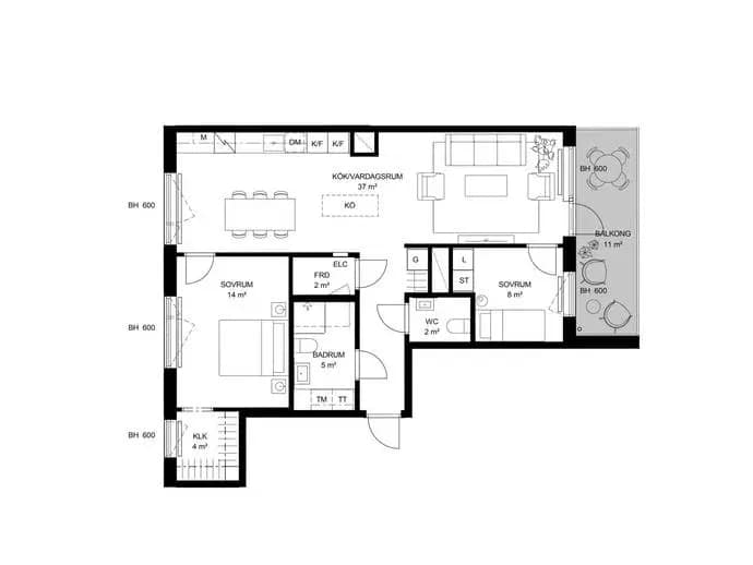 Floor plan for Sjöflygvägen