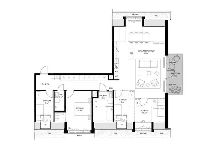 Floor plan for Sjöflygvägen