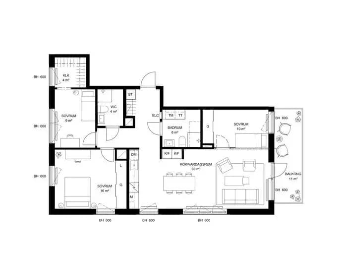 Floor plan for Sjöflygvägen