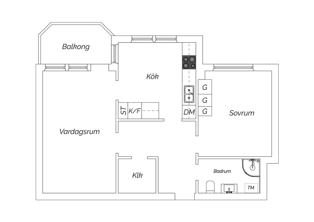 Floor plan for Mölndalsvägen 37