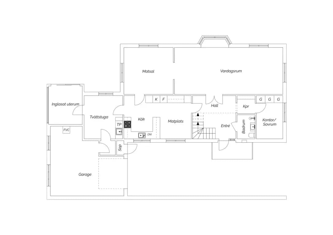 Planritning för Rönnhagegatan 4