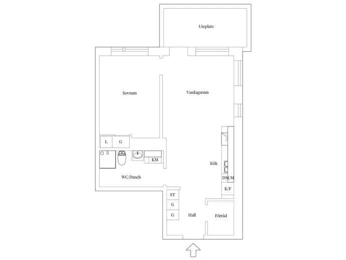 Floor plan for Einar Hansens esplanad 30A