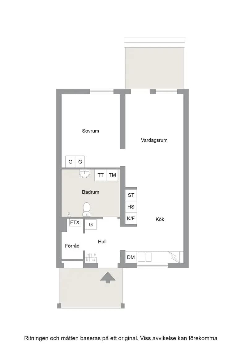 Planritning för Tegelbruksgatan 122C