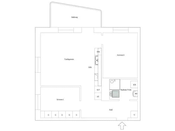 Floor plan for Onyxgatan 4