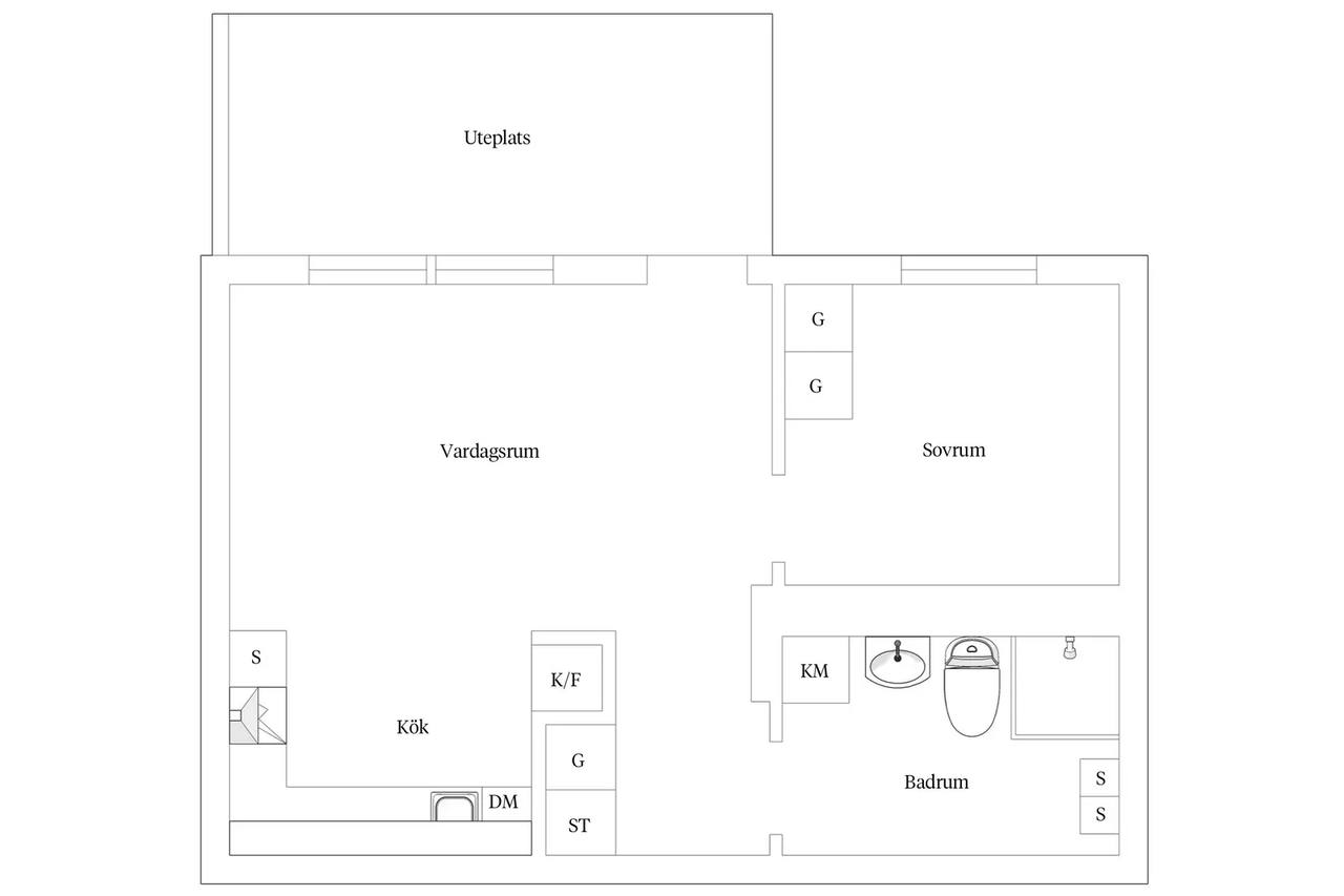 Floor plan for Hyllie allé 32B