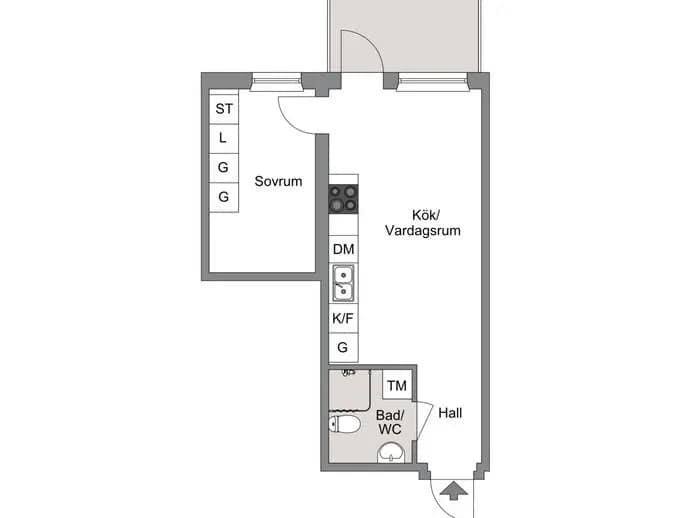 Floor plan for Mjölnergatan 14