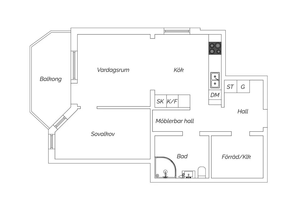 Floor plan for Mejramvägen 101