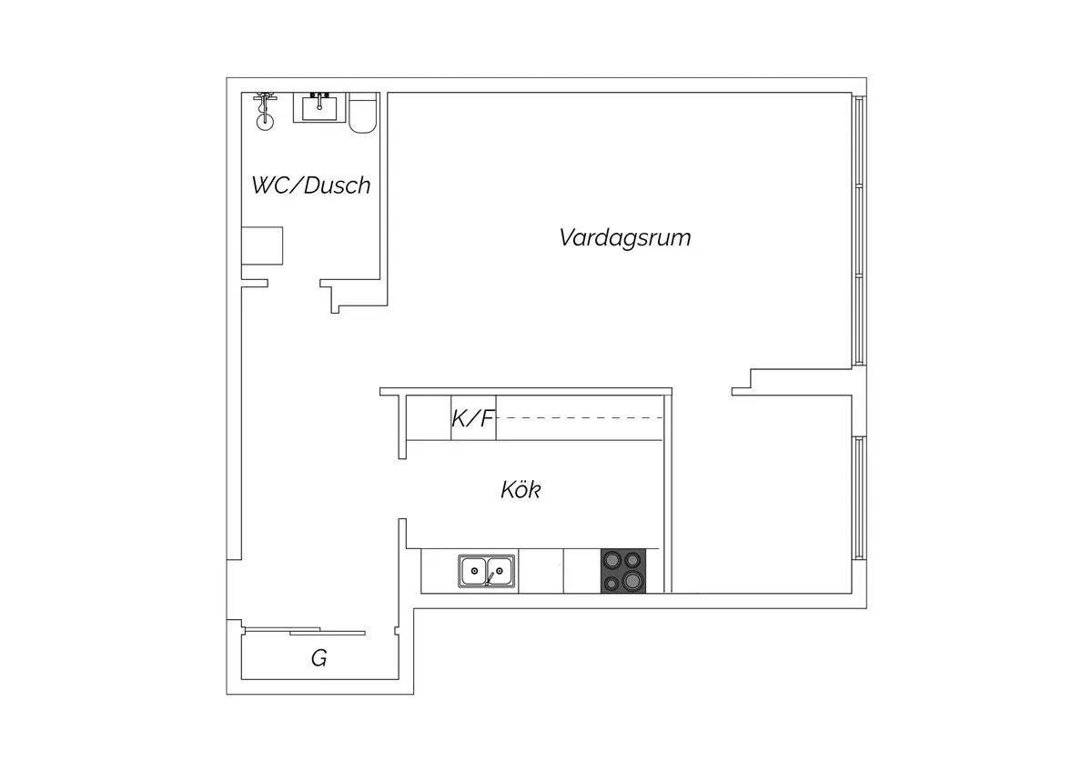 Floor plan for Åkervägen 24