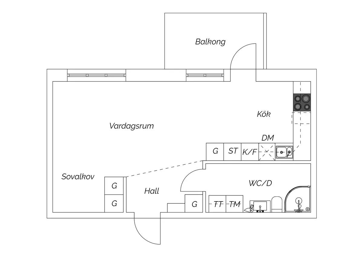 Floor plan for Karlsdalsallén 40