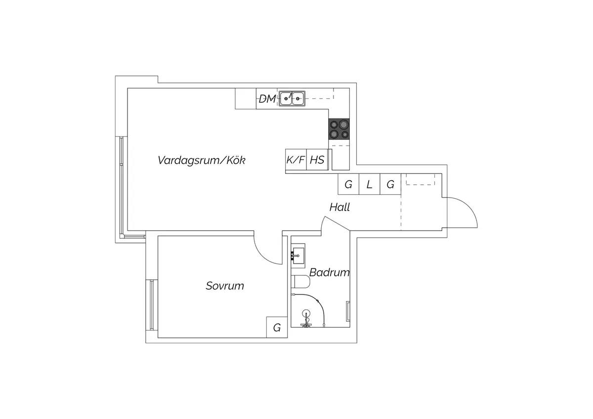 Planritning för Bangatan 32