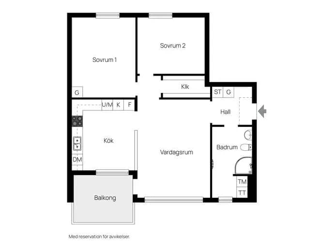 Floor plan for Peppargatan 3