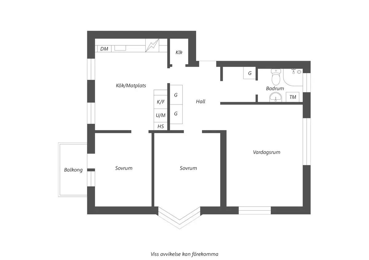 Floor plan for Kellgrensgatan 11A