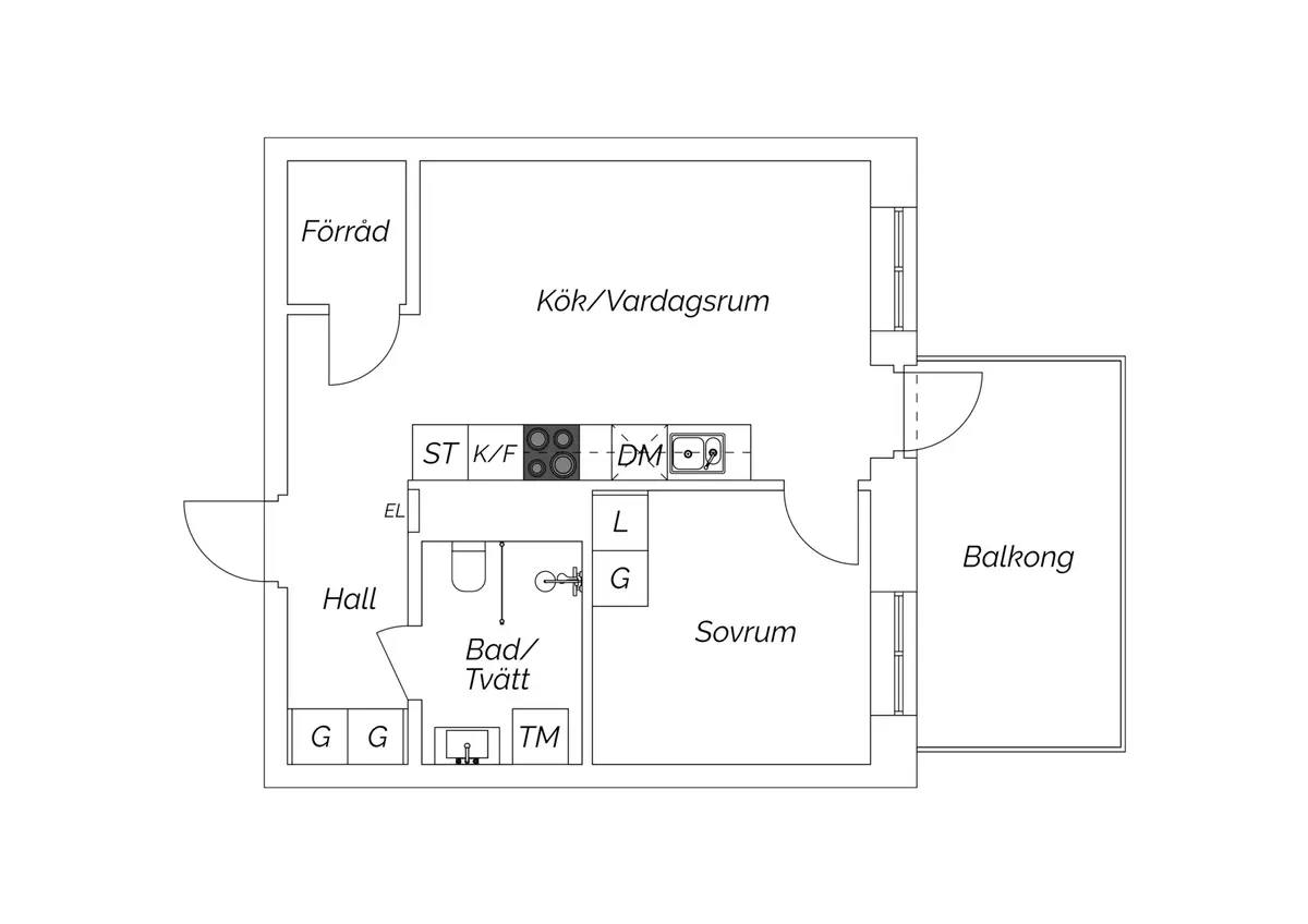 Floor plan for Onyxgatan 4