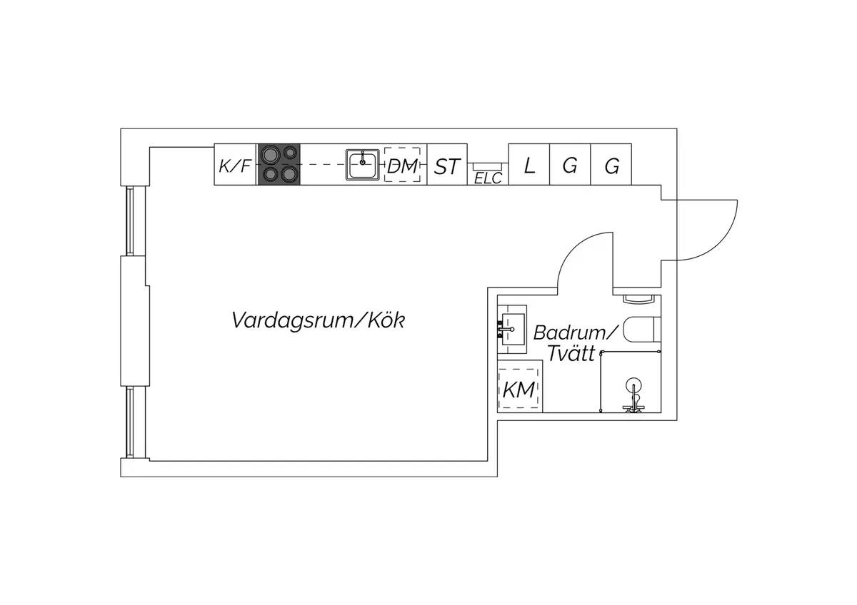 Floor plan for Lodjursstråket 1