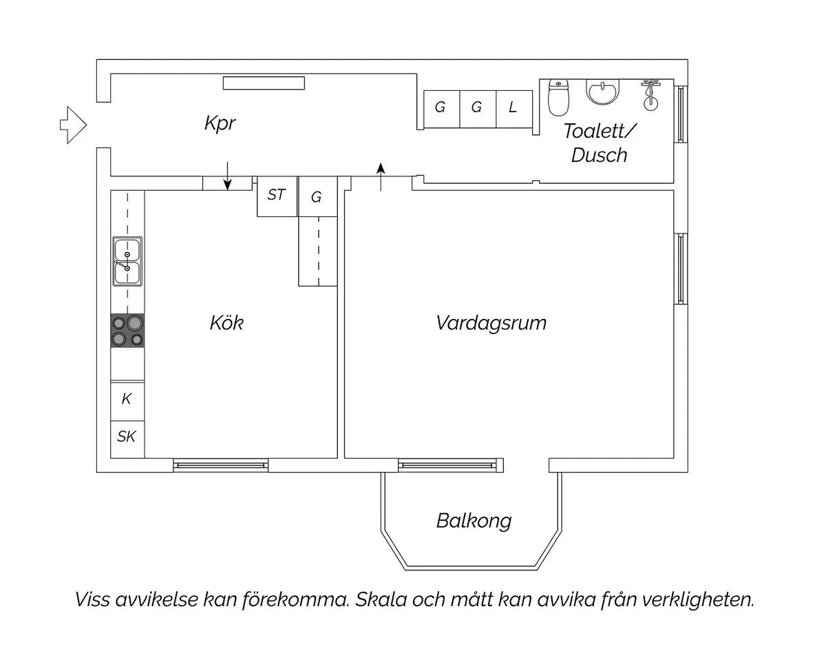 Planritning för Bergsgatan 17