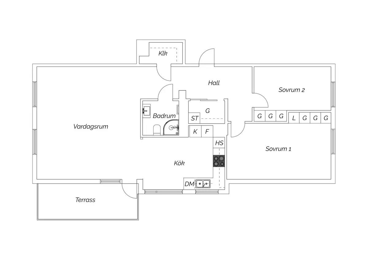Floor plan for Bangatan 32