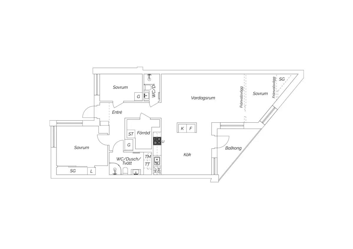 Floor plan for Brunnshögsgatan 52