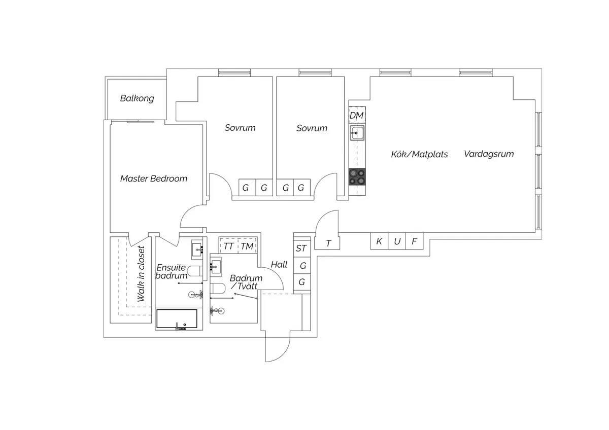 Floor plan for Lodjursstråket 1, lght 7001 - SKYLEVEL