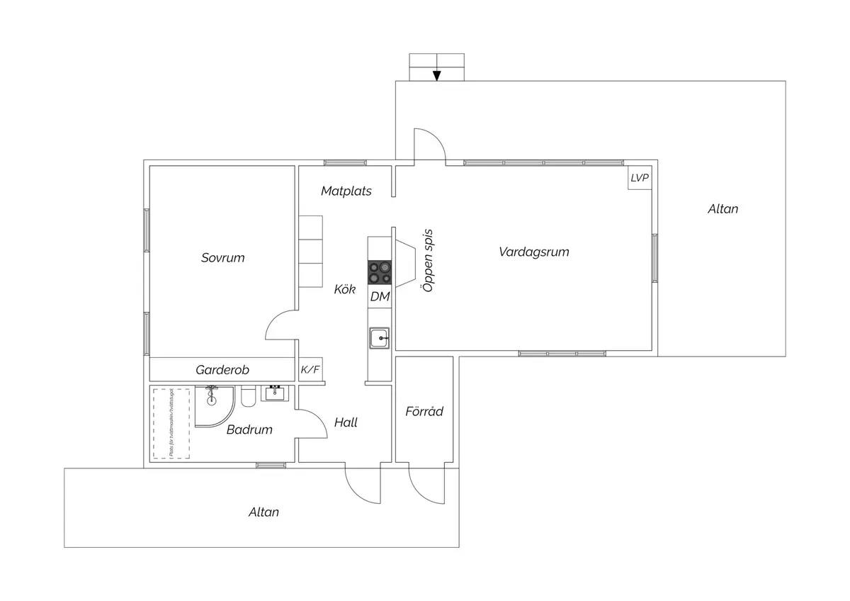 Floor plan for Vråkstigen 6