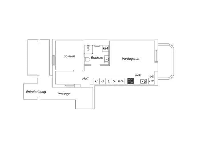 Planritning för Madängsgatan 9