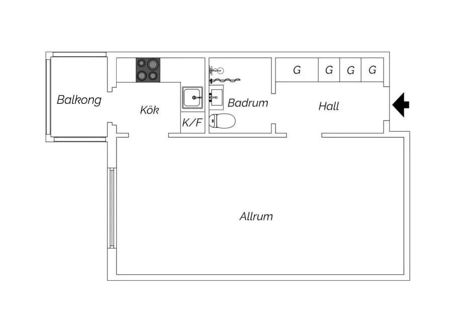 Floor plan for Doktor Lindhs gata 6