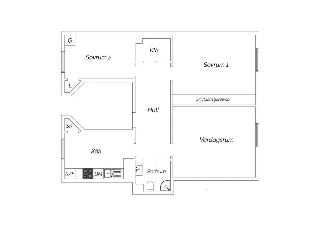 Planritning för Fyrverkaregatan 2