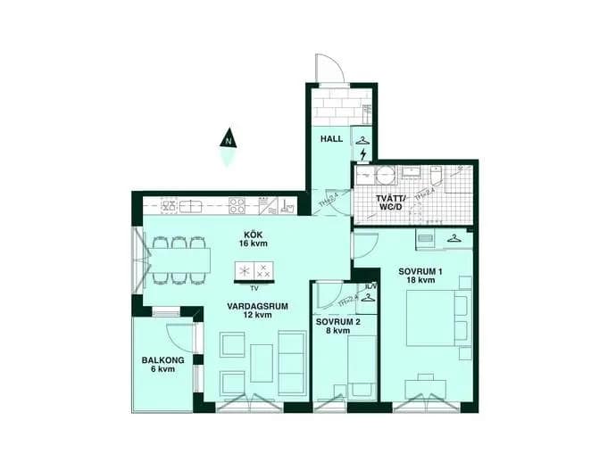 Floor plan for Selmedalsvägen 102