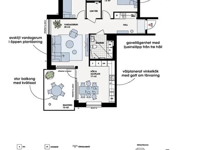 Floor plan for Rödklintsgatan 21A