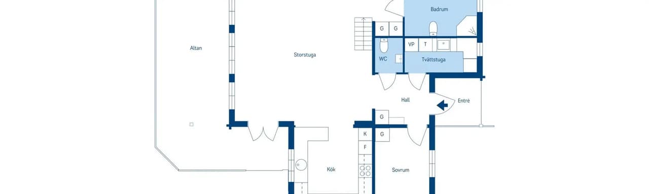 Floor plan for Boviken 871