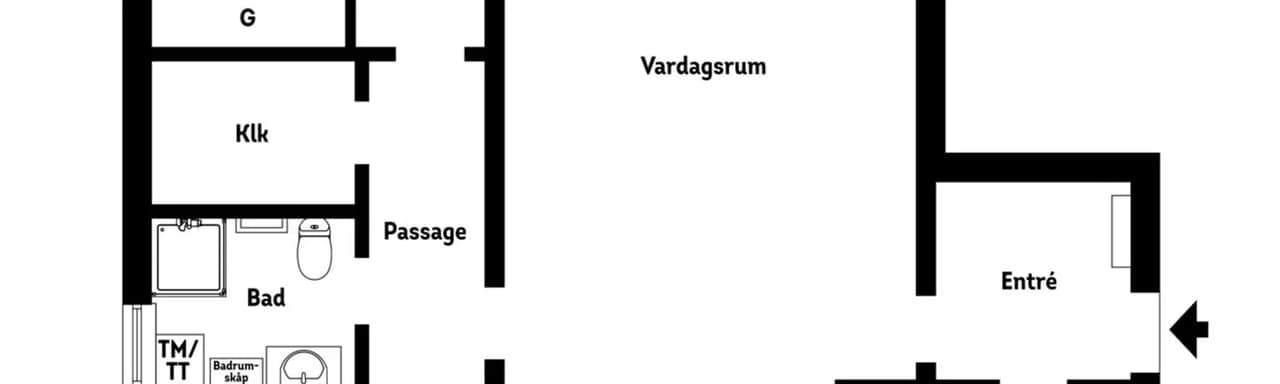 Floor plan for Storgatan 2