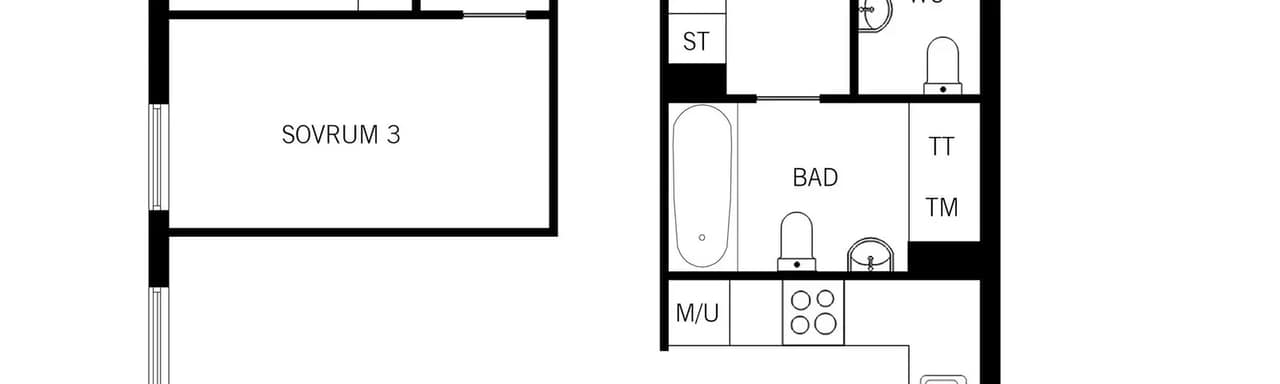Planritning för Lotta svärds gränd 9
