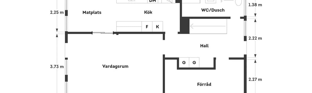 Floor plan for Krönikegatan 19