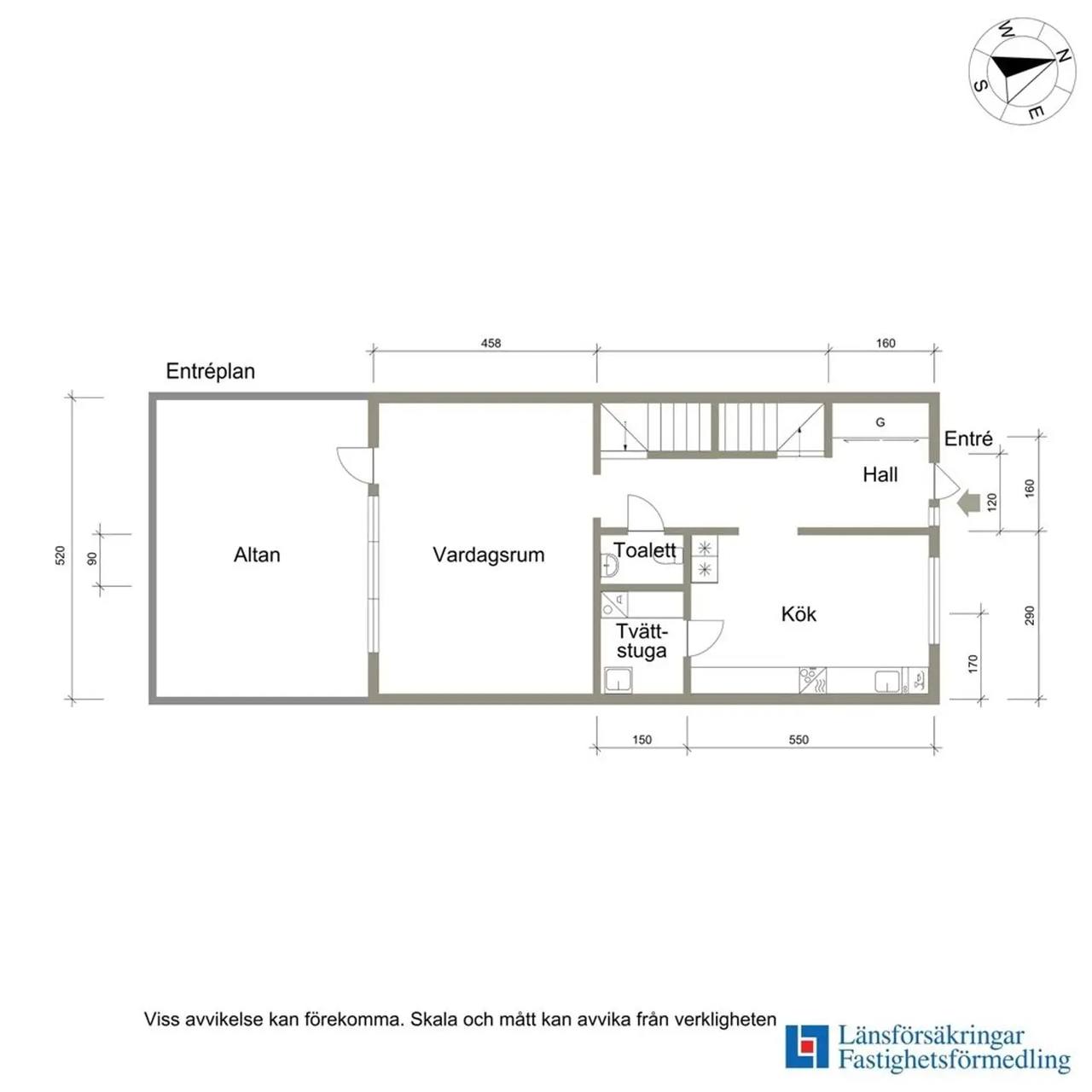 Floor plan for Gamla Vänersborgsvägen 24E