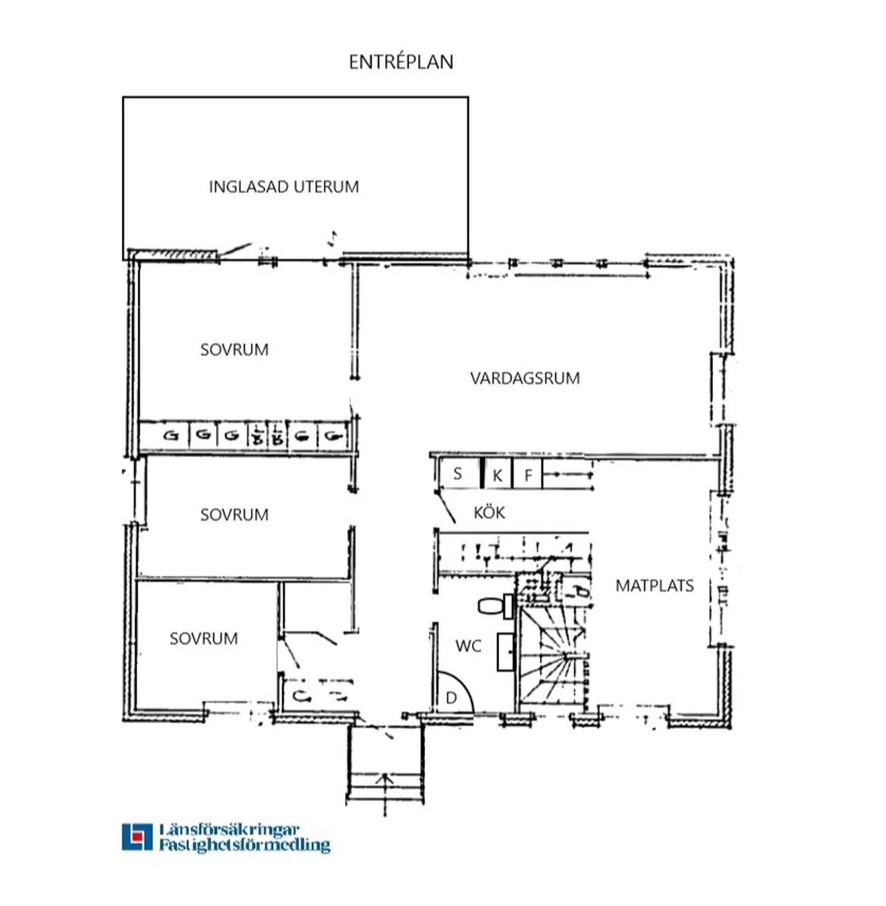 Planritning för Skogsvägen 25