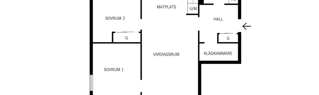 Floor plan for Palissadvägen 16