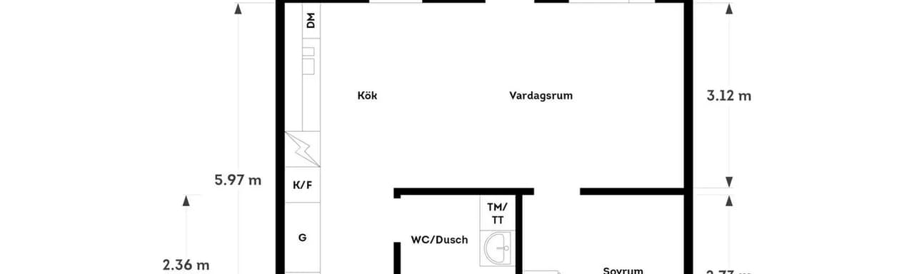 Floor plan for Kvillegatan 1