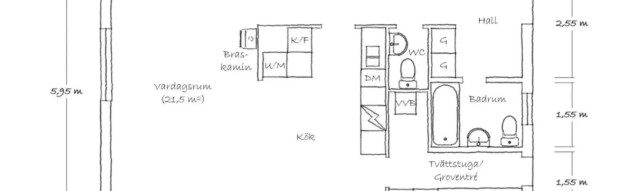 Floor plan for Rönnvägen 14