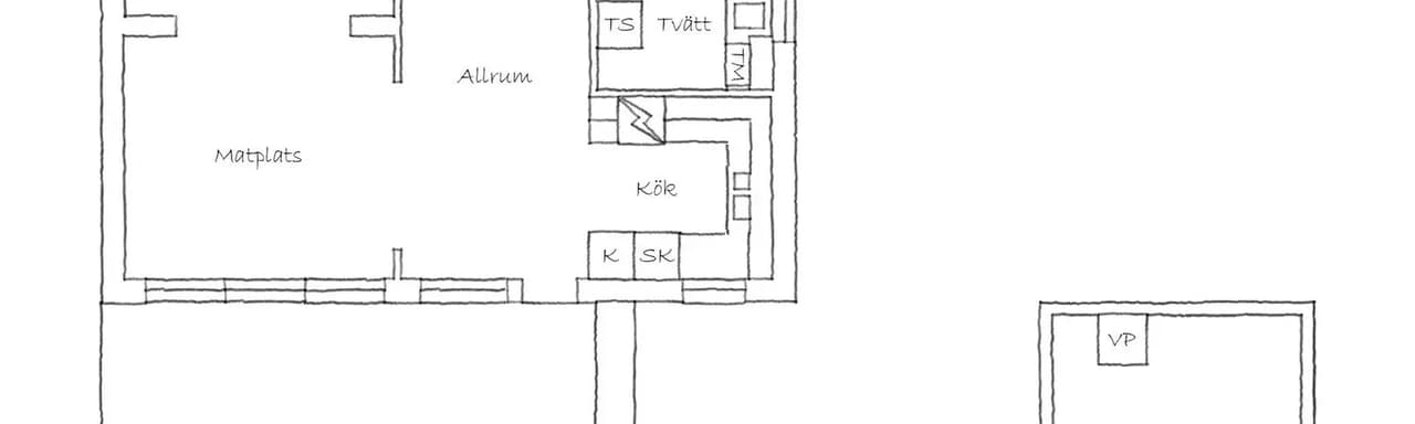 Floor plan for Elin Wägnersgatan 2