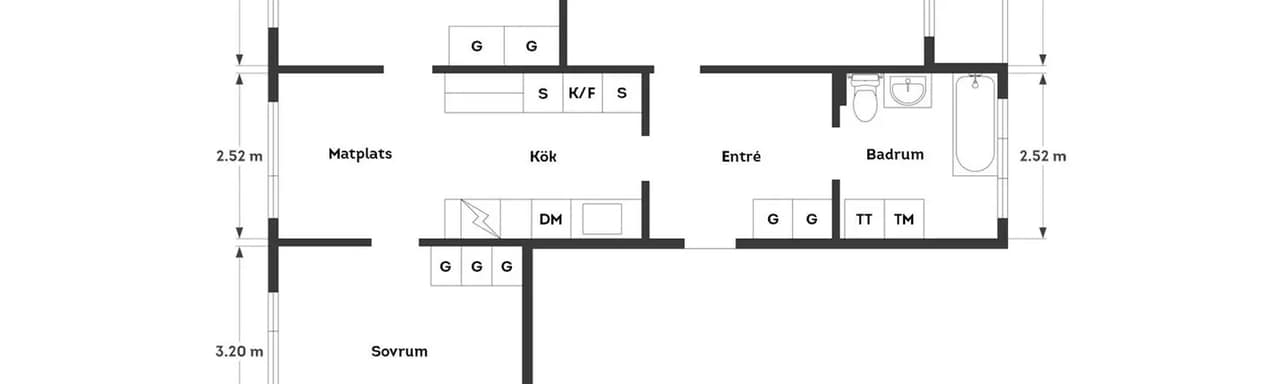 Planritning för Ekebygatan 3