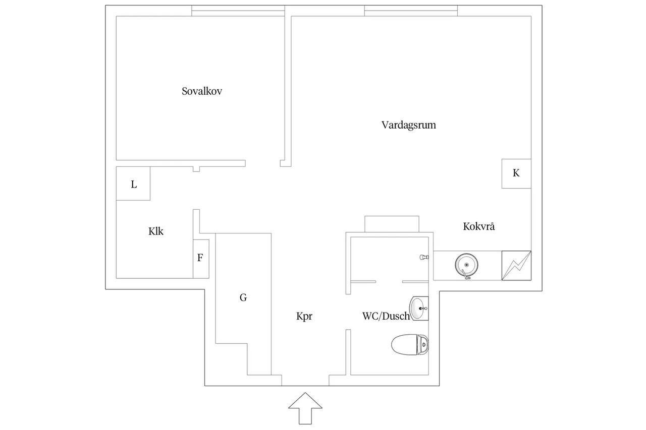 Floor plan for Blidvädersvägen 6C